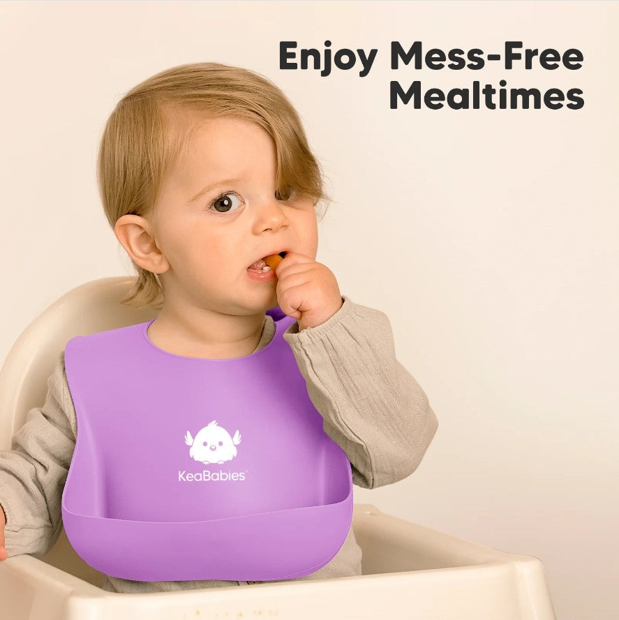 Силиконови Лигавници 2 Броя Розов/Лилав Keababies --- BebeMama