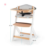 Столче За Хранене Kinderkraft Enock С Възглавница Бяло --- BebeMama