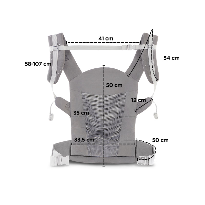 Ергономична Раница Kinderkraft Huggy Звездички --- BebeMama