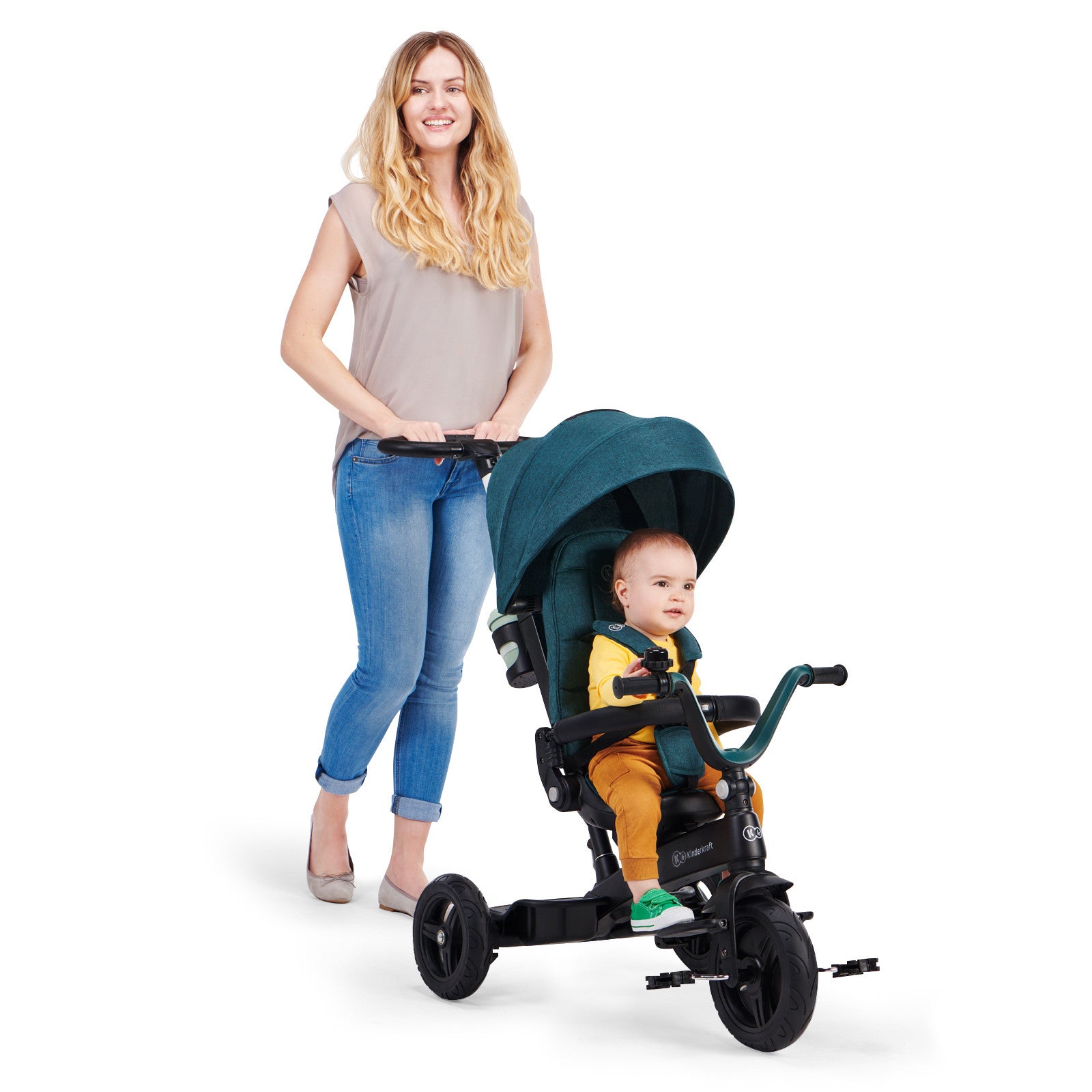 Триколка Kinderkraft Twipper Сива --- BebeMama