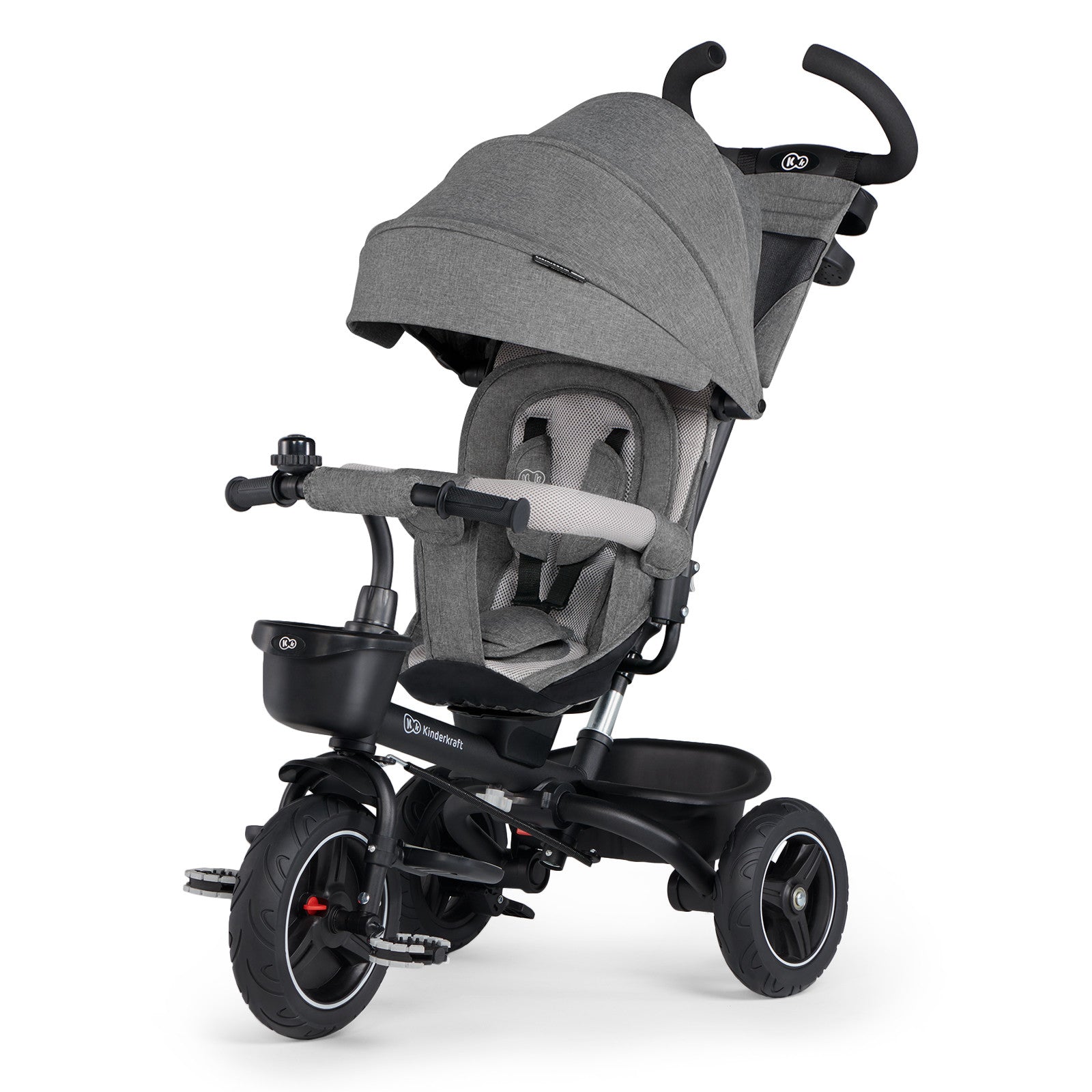 Триколка Kinderkraft Spinstep Сива --- BebeMama