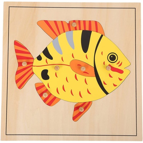 Дървен Пъзел С Животни - Риба - Играчки - Smartbaby - BebeMama