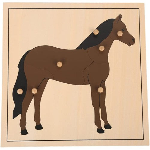 Дървен пъзел с животни - кон - Пъзели - Smartbaby - BebeMama