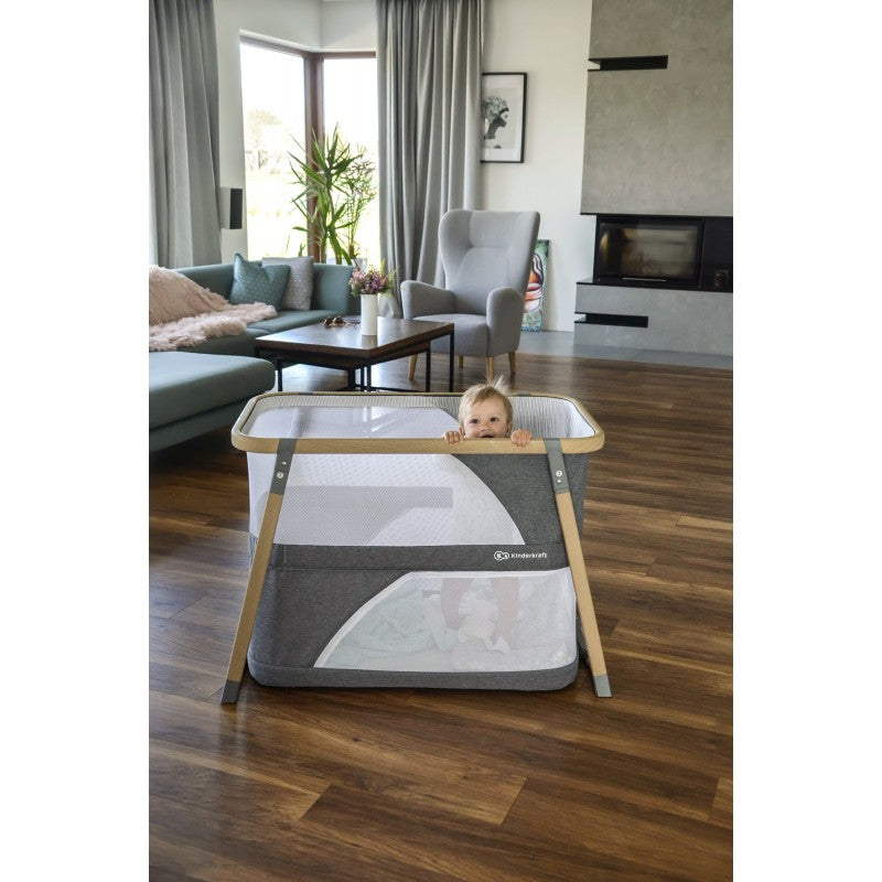 Бебешка кошара KinderKraft 4 в 1 Sofi Сива --- BebeMama