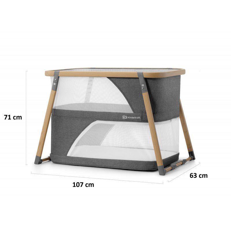 Бебешка кошара KinderKraft 4 в 1 Sofi Сива --- BebeMama