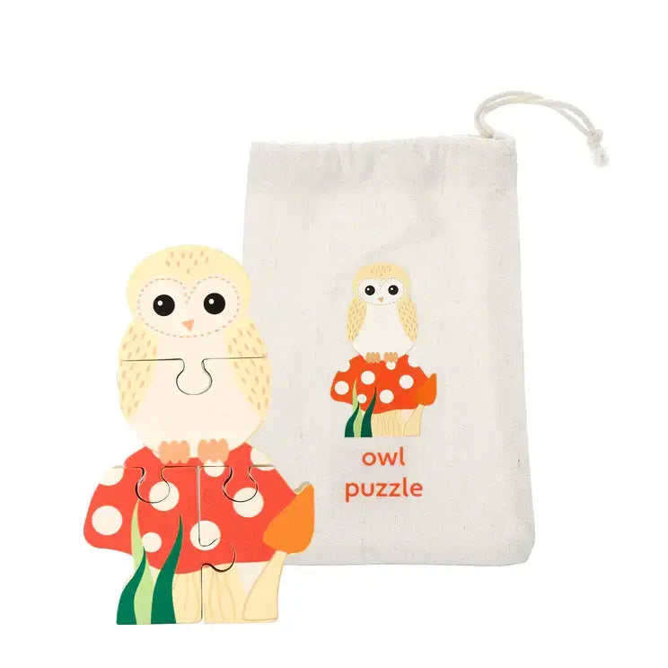 Дървен Пъзел "Горска Сова" - Woodland Animals  --- BebeMama