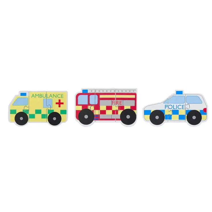 Комплект Дървени Пъзели - Emergency Services - Пъзели - Orange Tree Toys - BebeMama