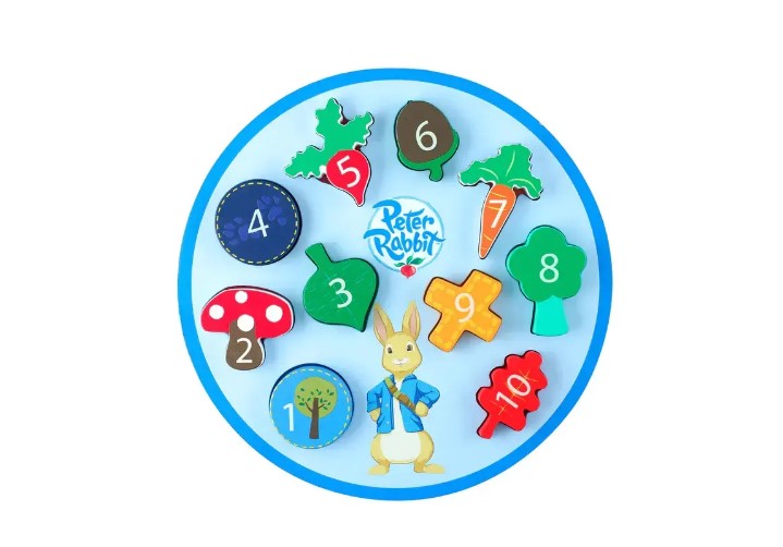 Дървен Пъзел, Orange Tree Toys, Peter Rabbit, Числа И Броене - Пъзели - Orange Tree Toys - BebeMama