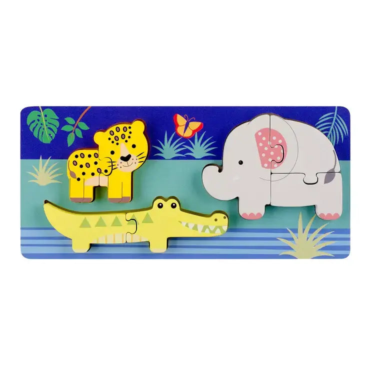 Дървен Пъзел "Животни" - Jungle Animals - Пъзели - Orange Tree Toys - BebeMama