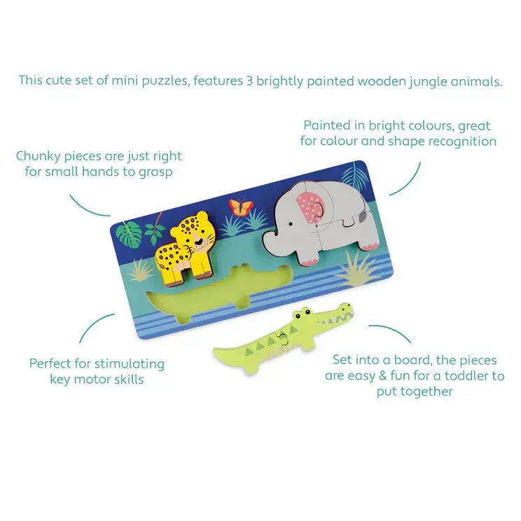 Дървен Пъзел "Животни" - Jungle Animals --- BebeMama