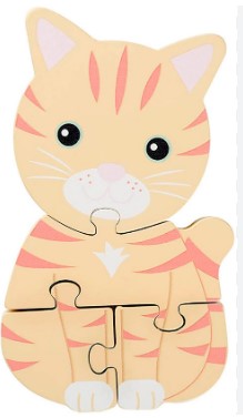 Дървен Пъзел, Коте (Fsc®) - Пъзели - Orange Tree Toys - BebeMama