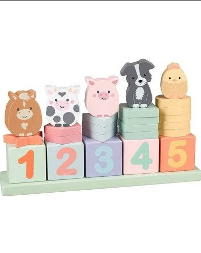 Дървена Низанка, Броене На Животни (Fsc®) - Дървени Играчки - Orange Tree Toys - BebeMama