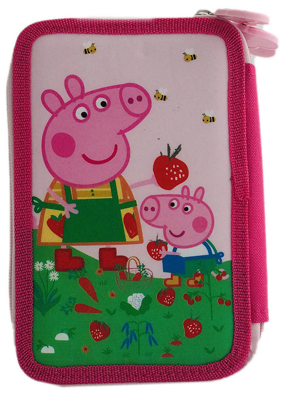 Несесер Пепа Пиг 21 Х14Х7 С 3 Ципа С 3 Отделения С Места За 42 Химикала И Молива 3 Места За Линия Острилка И Гума И Др. --- BebeMama