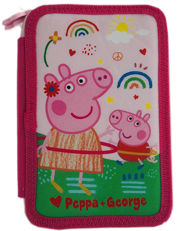 Несесер Пепа Пиг 21 Х14Х7 С 3 Ципа С 3 Отделения С Места За 42 Химикала И Молива 3 Места За Линия Острилка И Гума И Др. --- BebeMama