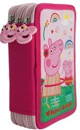 Несесер Пепа Пиг 21 Х14Х7 С 3 Ципа С 3 Отделения С Места За 42 Химикала И Молива 3 Места За Линия Острилка И Гума И Др. --- BebeMama