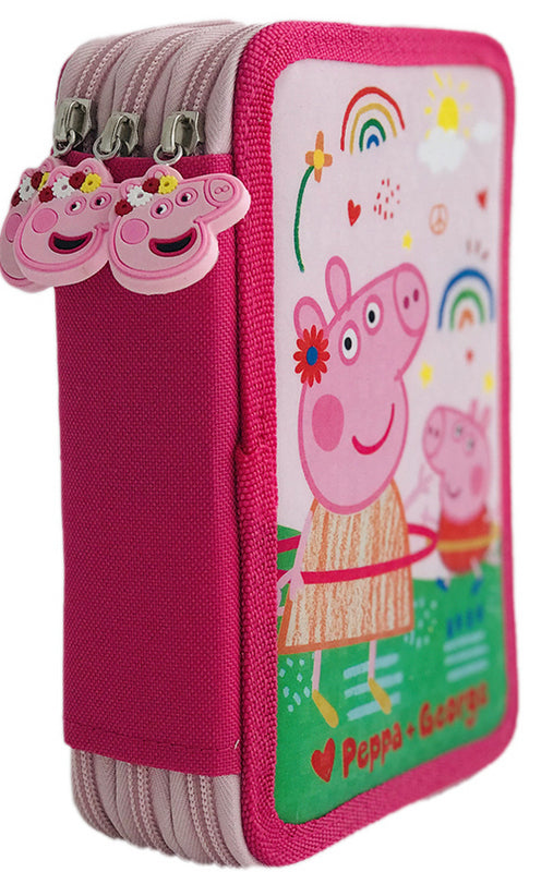 Несесер Пепа Пиг 21 Х14Х7 С 3 Ципа С 3 Отделения С Места За 42 Химикала И Молива 3 Места За Линия Острилка И Гума И Др. --- BebeMama