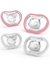 Силиконови Залъгалки Nanobebe 4Бр. 4М+ Active Soother Розово И Бяло - Залъгалки - Nanobébé - BebeMama