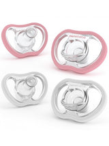 Силиконови Залъгалки Nanobebe 4Бр. 4М+ Active Soother Розово И Бяло - Залъгалки - Nanobébé - BebeMama