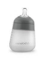 Силиконова Бебешка Бутилка Nanobebe 270Мл. Сив - Шишета За Хранене - Nanobébé - BebeMama