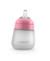 Силиконова Бебешка Бутилка Nanobebe 270Мл. Розов - Шишета За Хранене - Nanobébé - BebeMama