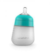 Силиконова Бебешка Бутилка Nanobebe 270Мл. Минт - Шишета За Хранене - Nanobébé - BebeMama