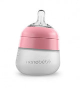 Силиконова Бебешка Бутилка Nanobebe 150Мл Розов - Шишета За Хранене - Nanobébé - BebeMama