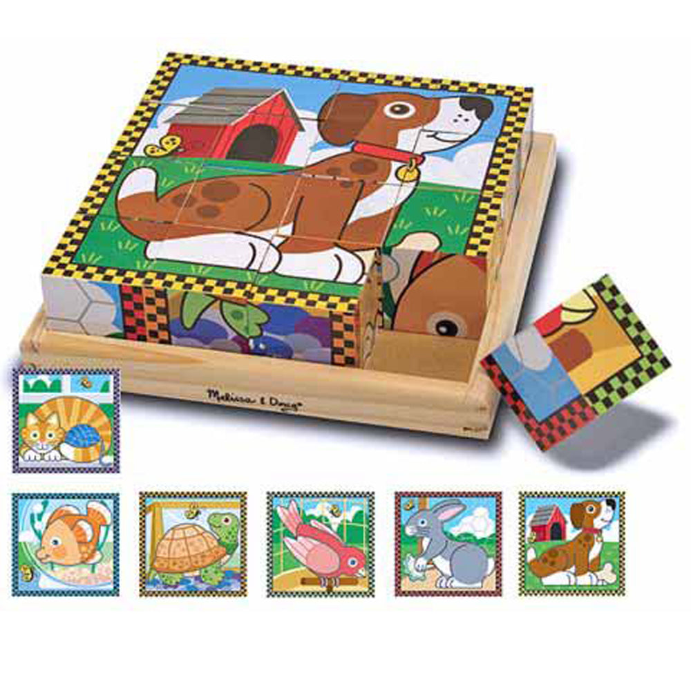 Дървени Кубчета Животни - Дървени Играчки - Melissa And Doug - BebeMama