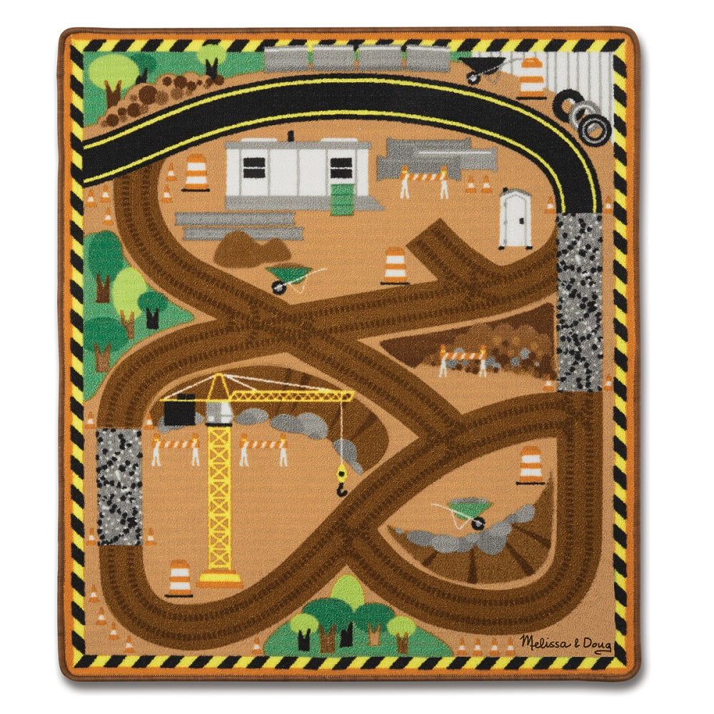 Килимче С Дървени Мпс - Коли, Камиони, Влакове И Самолети - Melissa And Doug - BebeMama