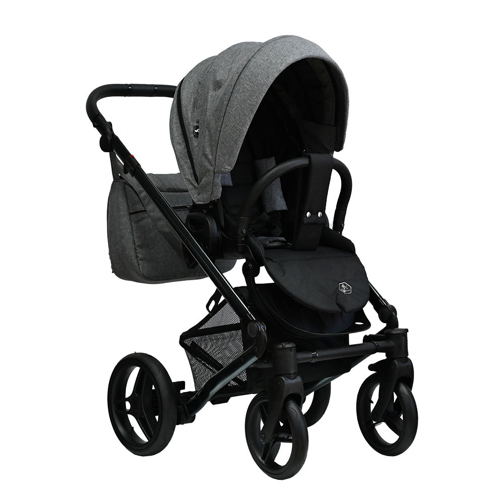 Количка Blimo 3В1 550/23-Черна-Хром Рама Н.Г. --- BebeMama