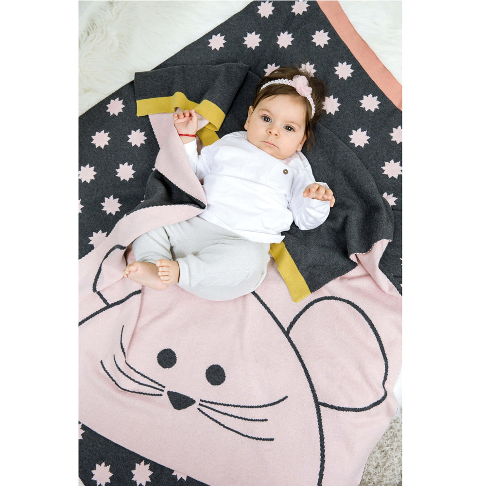 Одеяло Stars Light Pink 75 X 100 Cm --- BebeMama