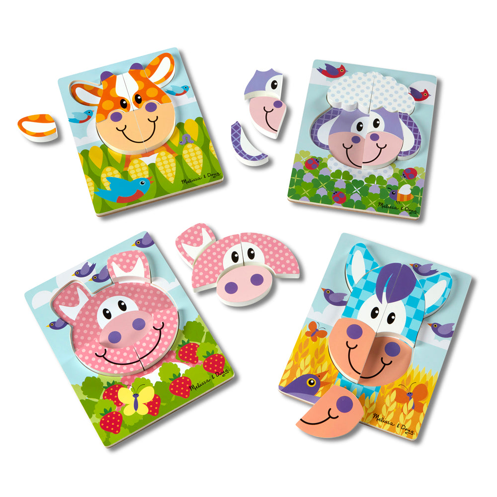 Пъзел Дървен Ферма - Пъзели - Melissa And Doug - BebeMama