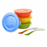 К-Т 4 Купички С Капаци И 2 Лъжички - Купи - Munchkin - BebeMama