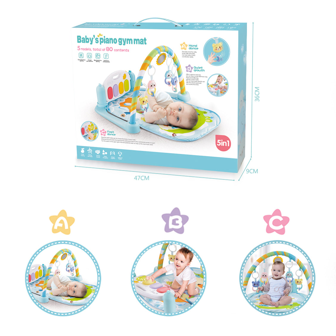 Бебешки Фитнес Пиано Зелен --- BebeMama