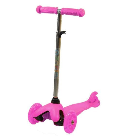 Тротинетка S909B Със Светещи Гуми Розова - Тротинетки - Azaria - BebeMama