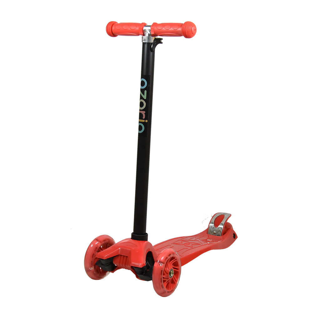 Тротинетка S910B Със Светещи Гуми Червена --- BebeMama