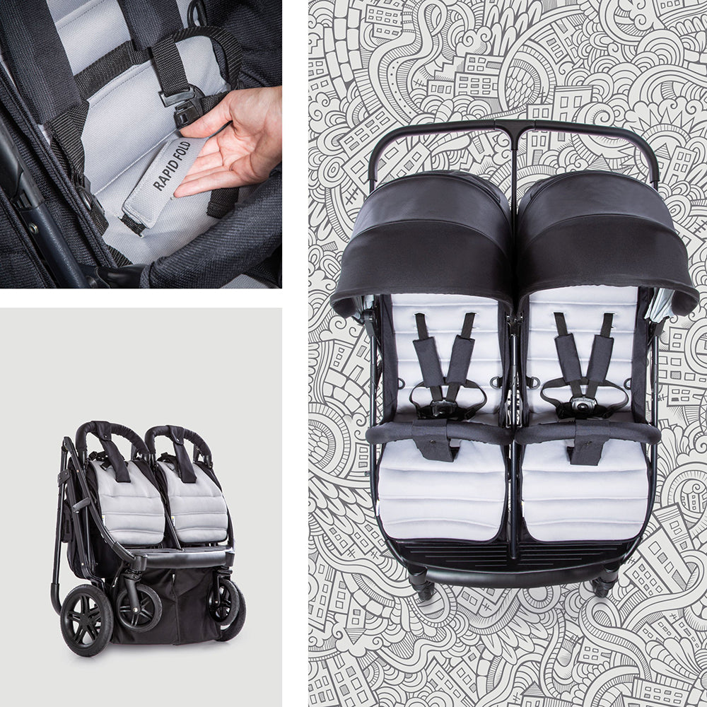 Количка Rapid 3 R Duo Silver/Charcoal --- BebeMama