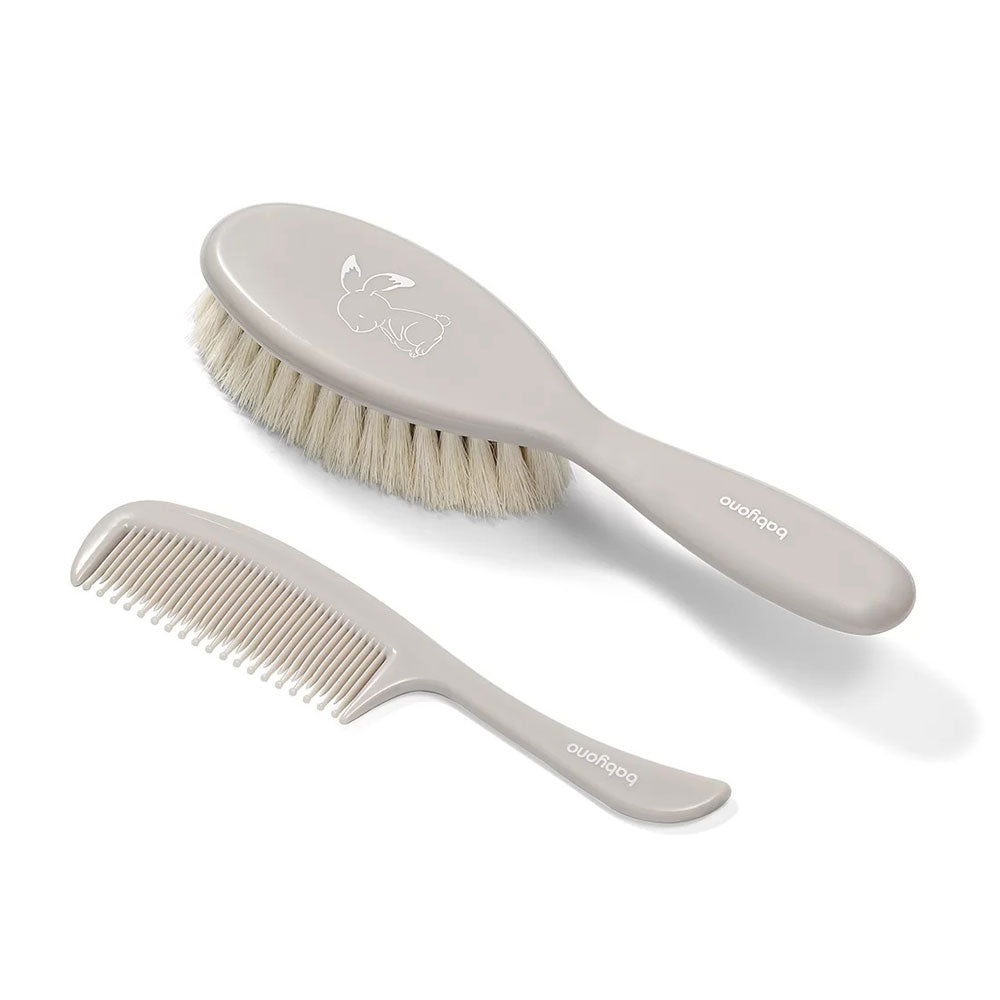 Четка С Гребен Ест. Косъм Сиво --- BebeMama
