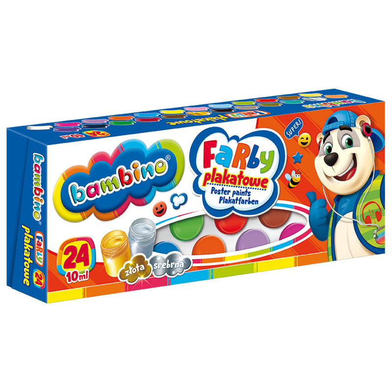 Бои 24 Цвята За Рисуване И Златно И Сребърно --- BebeMama