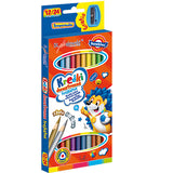 Двустранни Цв. Моливи 12Бр/24 Цв. С Острилка --- BebeMama