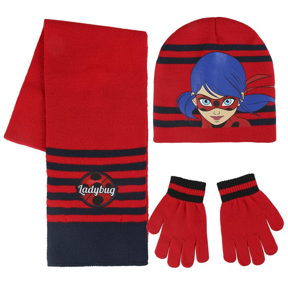 К-Кт Шапка Шал И Ръкавици Lady Bug - Зимни Шапки - Cerda - BebeMama