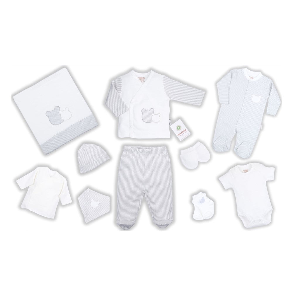 К-Кт За Новородено 10Ч. Мечета Сиво - Комплекти За Изписване - Ciccim Baby - BebeMama