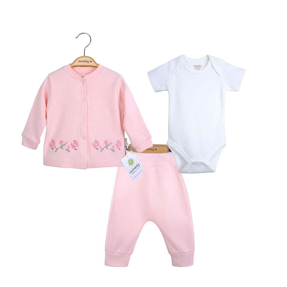 К-Т 3 Ч. Момиче Елек Панталон Блуза 9М. - Комплекти - Ciccim Baby - BebeMama