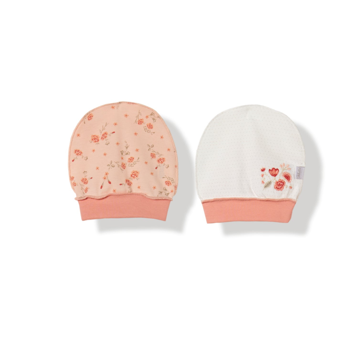 Памучна Шапка 2Бр. Сьомга 3-6М. --- BebeMama