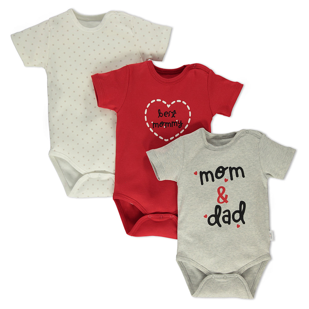 Боди К.Р. 3 Бр. Mam and Dad 18-24М. 92 См - Боди Къс Ръкав - Bebetto - BebeMama