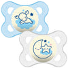 Залъгалка Night Soother Син 0M+ 2 Бр. - Залъгалки - Mam - BebeMama