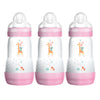 Шише Easy S. Anti-Colic Bottle 260Мл 3Бр Розови - Шишета За Хранене - Mam - BebeMama