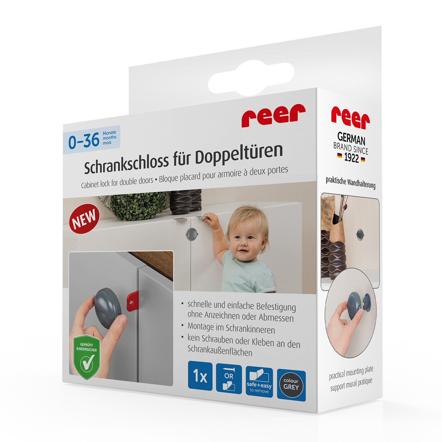 Обезопасителна Закопчалка За Двойни Врати Reer 71081 --- BebeMama