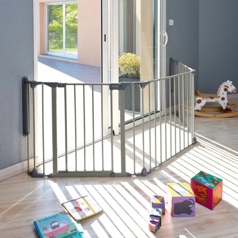 Модулна Метална Преграда 3 Модула За Отвори 82-214См Бял Modular 3 - Прегради За Врата - Safety 1St - BebeMama