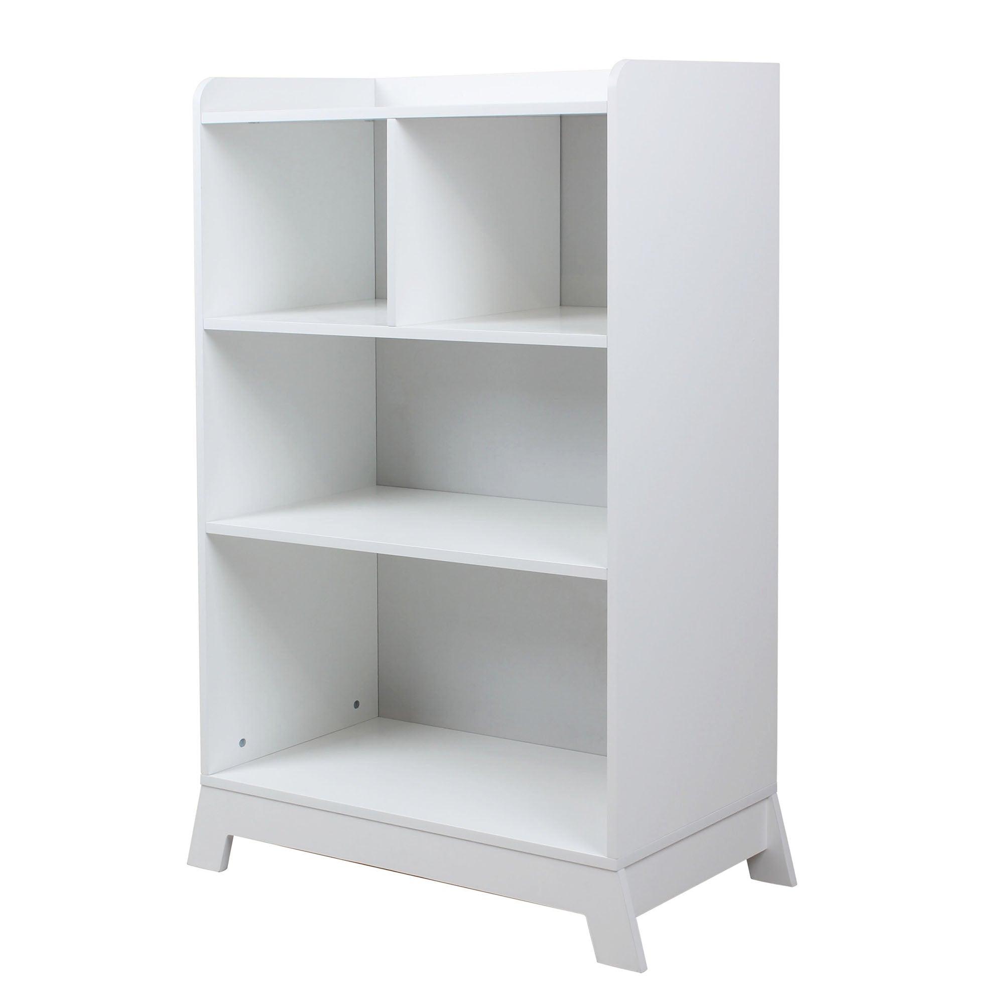 Детска Дървена Секция За Съхранение На Книжки И Играчки На 4 Нива За Детска Стая- White --- BebeMama
