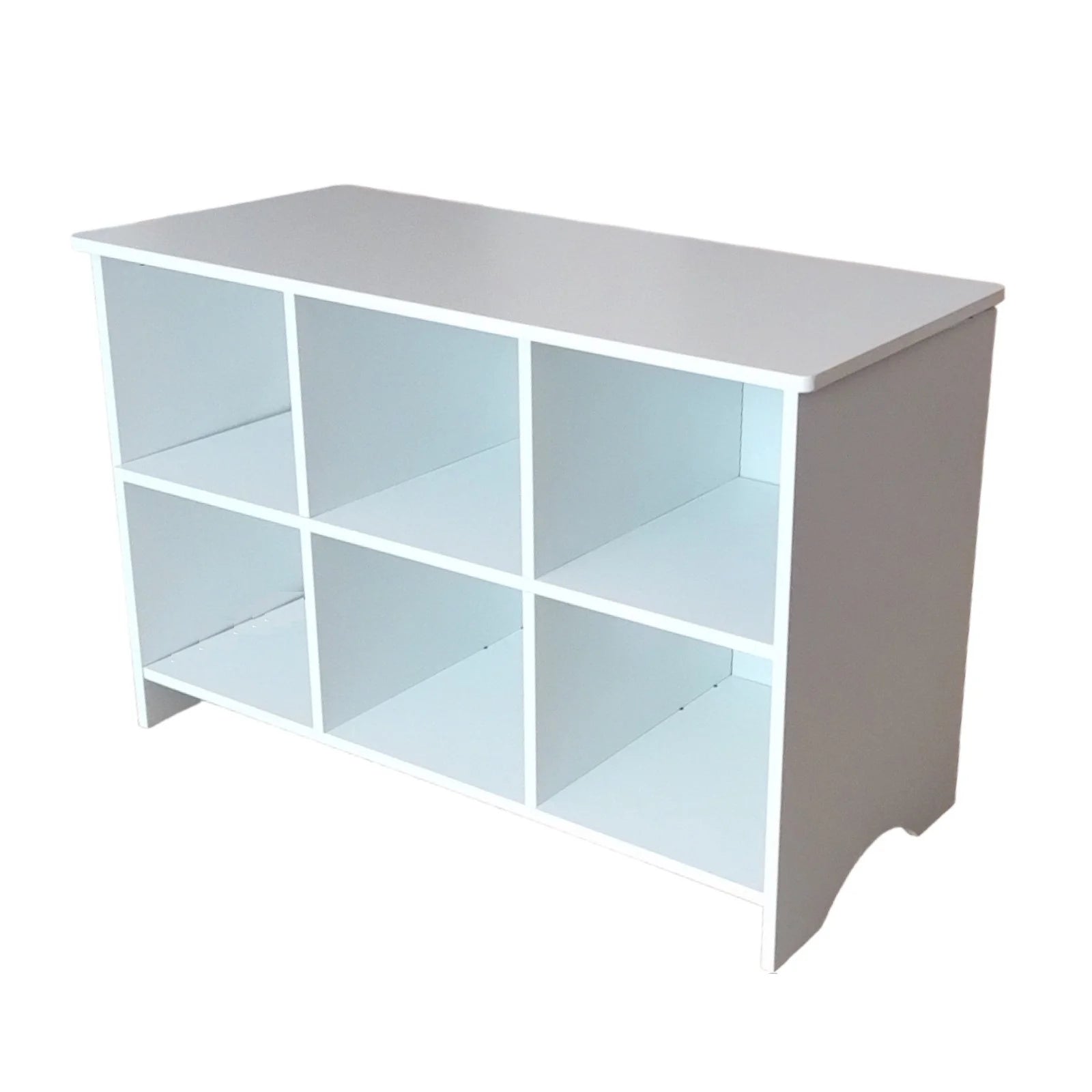 Дървен Скрин С 6 Текстилни Чекмеджета За Съхранение - White/Grey --- BebeMama